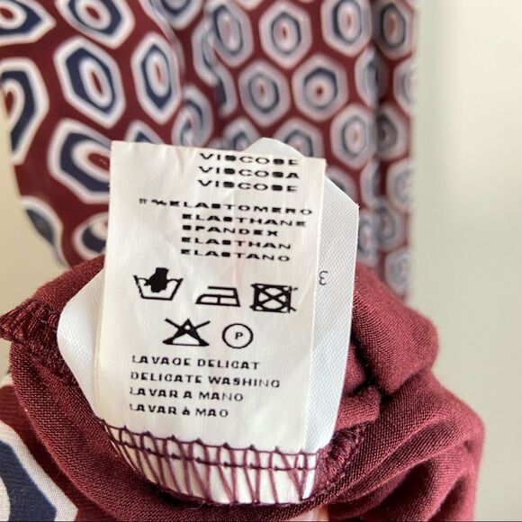 La Fée Maraboutée Sheer Sleeveless Geometric Patterned Dress Size 4 - Picture 5 of 6